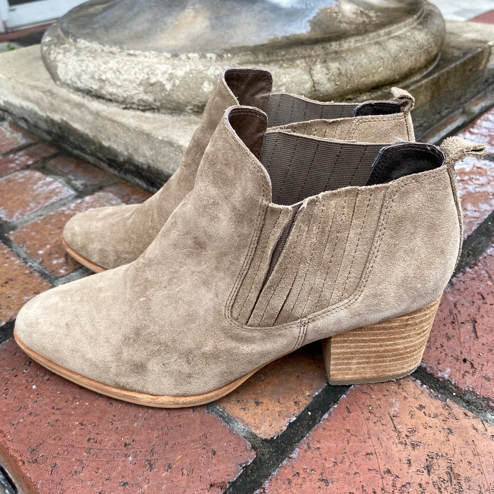 Isola tan suede booties size 11